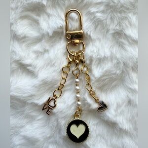 Gold Heart Charm Keychain/Bag Charm
